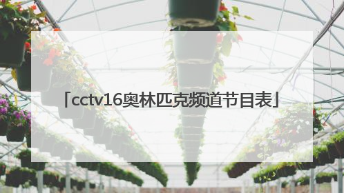 「cctv16奥林匹克频道节目表」CCTV16奥林匹克4K